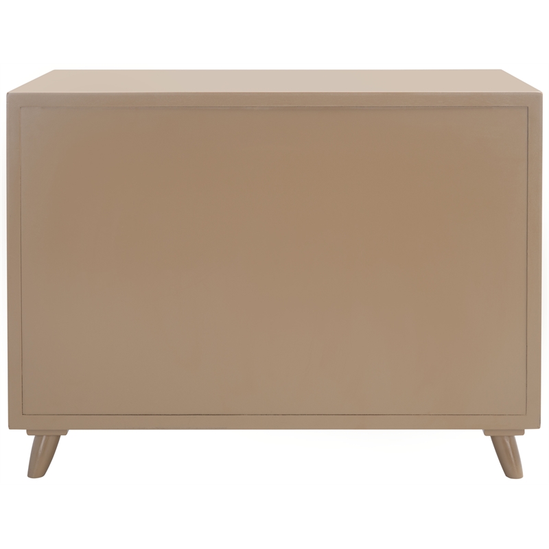 Safavieh Blaize Wood and Metal 3 Drawer Chest in Taupe / Black