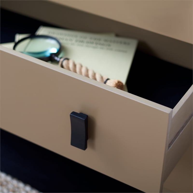 Safavieh Blaize Wood and Metal 3 Drawer Chest in Taupe / Black