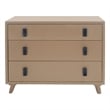 Safavieh Blaize Wood and Metal 3 Drawer Chest in Taupe / Black