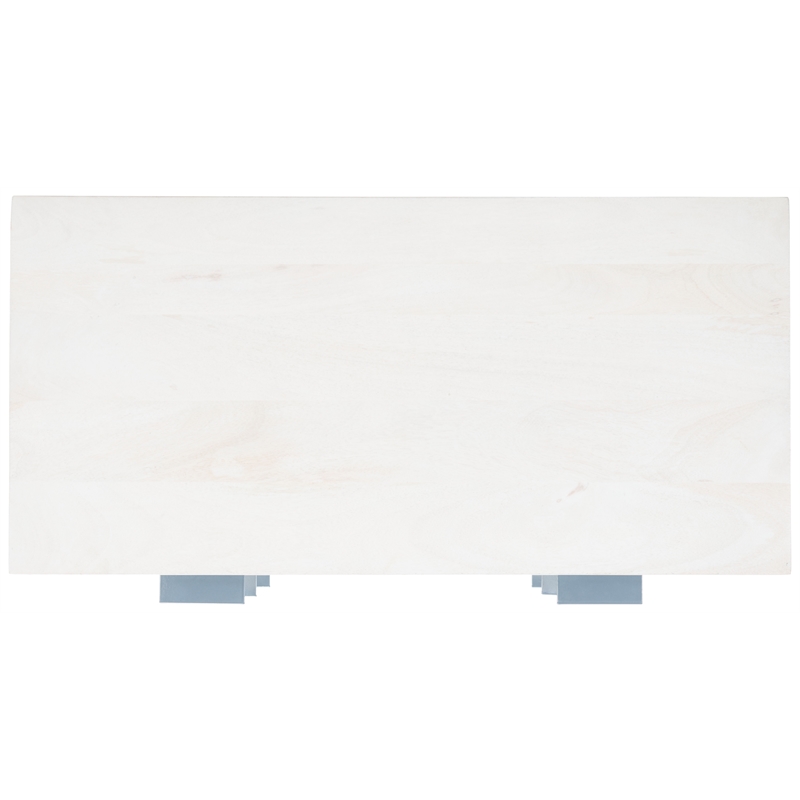 Safavieh Zinnia Wood and Metal 3 Drawer Chest in White / Silver