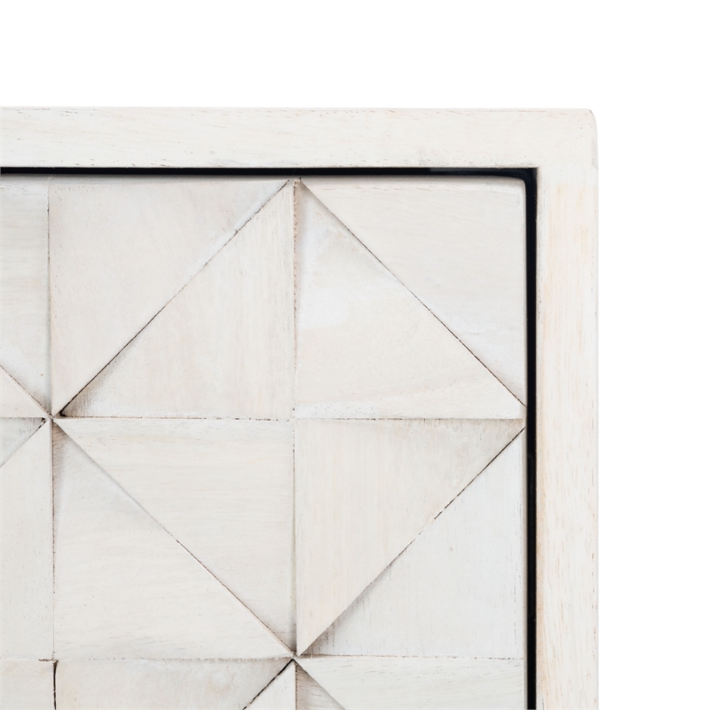 Safavieh Zinnia Wood and Metal 3 Drawer Chest in White / Silver