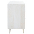 Safavieh Zinnia Wood and Metal 3 Drawer Chest in White / Silver