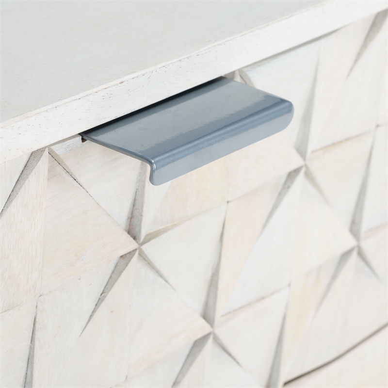 Safavieh Zinnia Wood and Metal 3 Drawer Chest in White / Silver