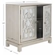 Safavieh Ashlynn Wood 2 Door Chest in Silver