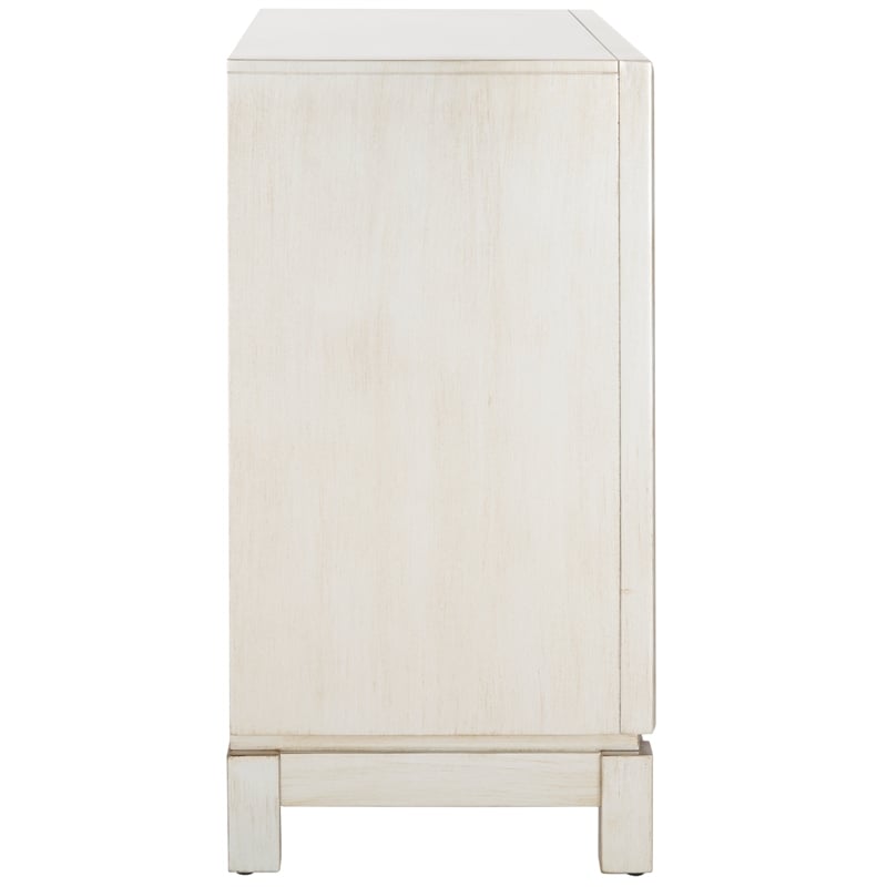 Safavieh Ashlynn Wood 2 Door Chest in Silver