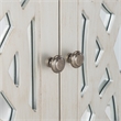 Safavieh Ashlynn Wood 2 Door Chest in Silver