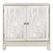 Safavieh Ashlynn Wood 2 Door Chest in Silver