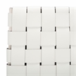 Safavieh Rayne Leather and Iron Woven Dining Chair in White / Silver