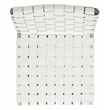 Safavieh Rayne Leather and Iron Woven Dining Chair in White / Silver