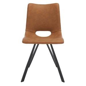 Safavieh Mika Wood and Iron Dining Chair in Amber / Black