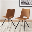 Safavieh Mika Wood and Iron Dining Chair in Amber / Black