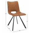 Safavieh Mika Wood and Iron Dining Chair in Amber / Black
