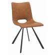 Safavieh Mika Wood and Iron Dining Chair in Amber / Black