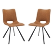 Safavieh Mika Wood and Iron Dining Chair in Amber / Black