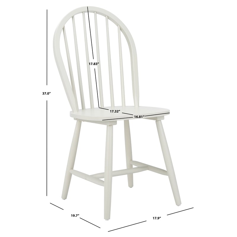 Safavieh Camden Wood Spindle Dining Chair in Off White