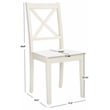 Safavieh Silio X-Back Wood Dining Chair in White