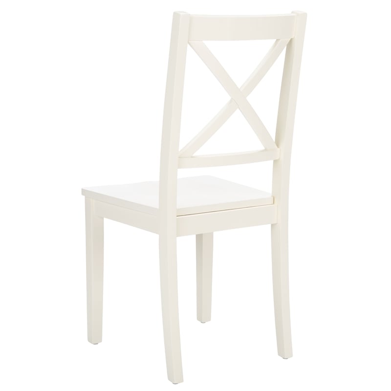 Safavieh Silio X-Back Wood Dining Chair in White