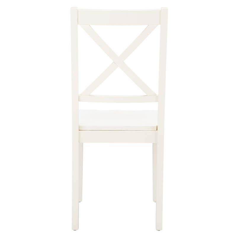 Safavieh Silio X-Back Wood Dining Chair in White