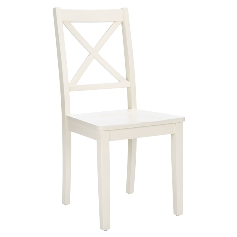 Safavieh Silio X-Back Wood Dining Chair in White