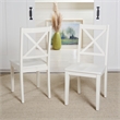 Safavieh Silio X-Back Wood Dining Chair in White