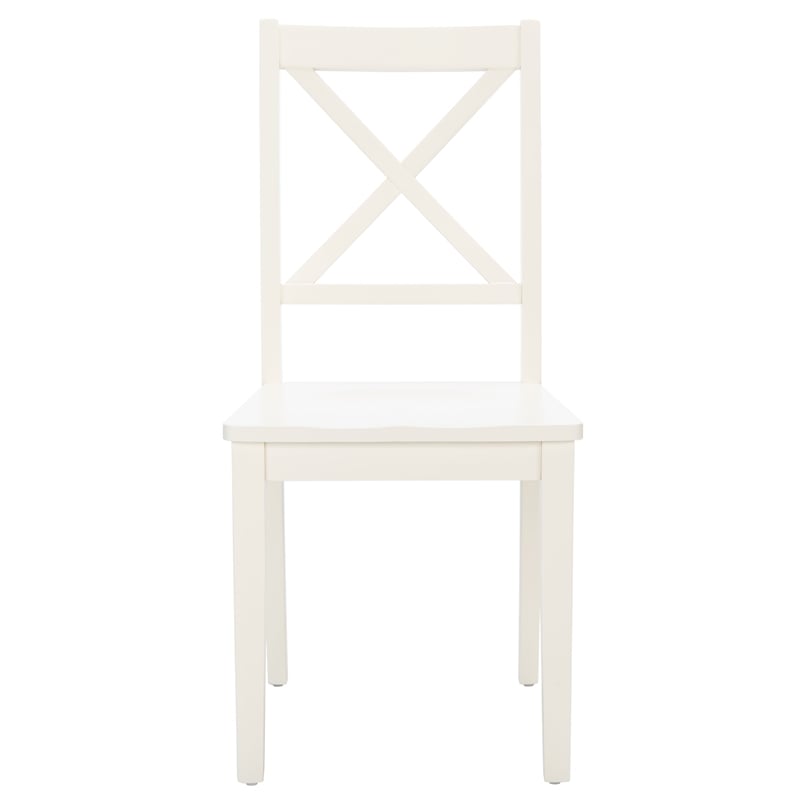 Safavieh Silio X-Back Wood Dining Chair in White