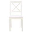 Safavieh Silio X-Back Wood Dining Chair in White