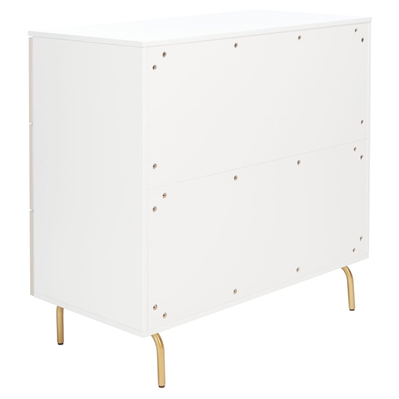 Safavieh Genevieve Wood 3 Drawer Dresser in White