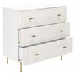 Safavieh Genevieve Wood 3 Drawer Dresser in White
