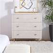 Safavieh Genevieve Wood 3 Drawer Dresser in White