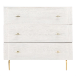 Safavieh Genevieve Wood 3 Drawer Dresser in White