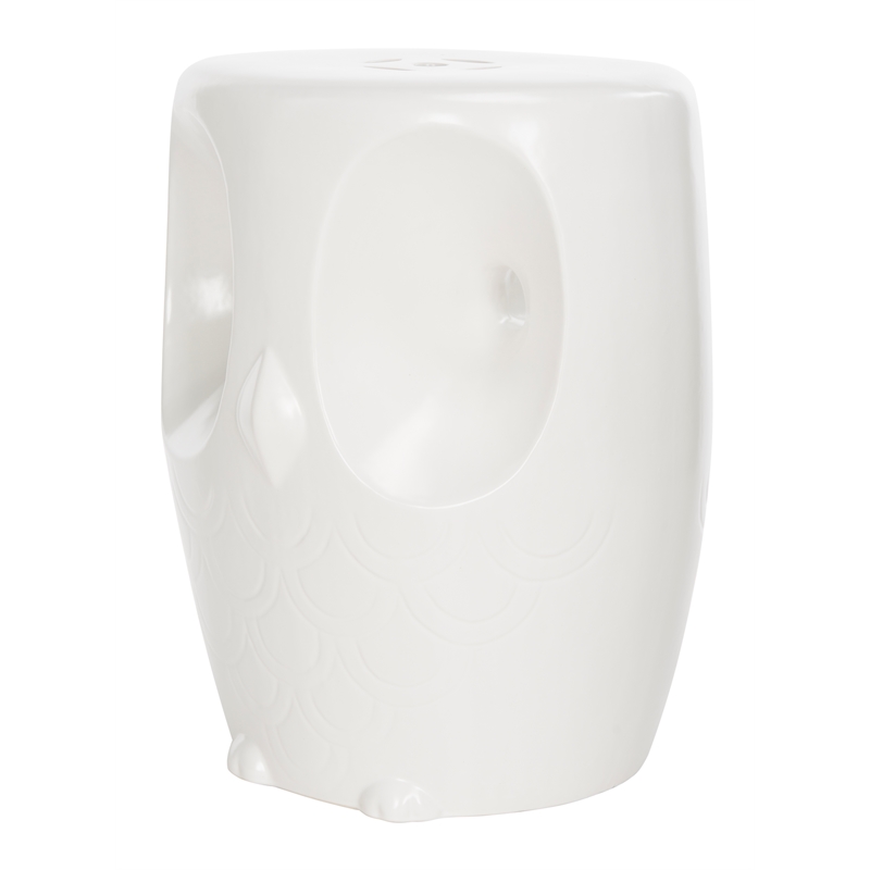 Safavieh Owl Ceramic Garden Stool in White