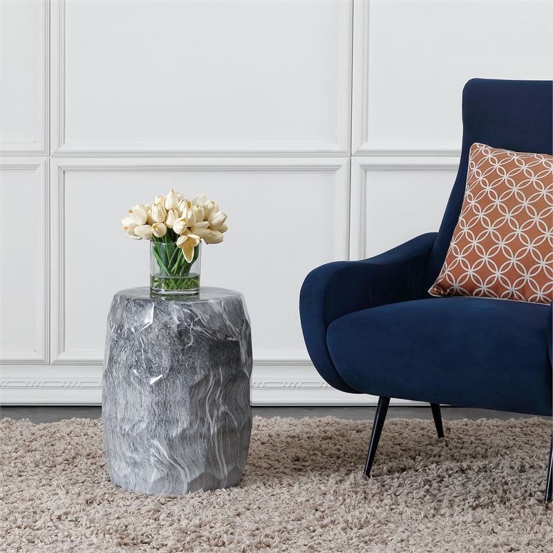 Safavieh Dain Ceramic Garden Stool in Black