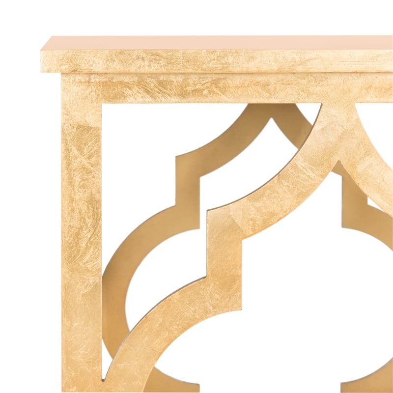 Safavieh Milo Wood End Table in Gold
