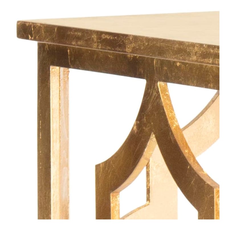 Safavieh Milo Wood End Table in Gold