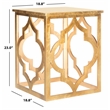 Safavieh Milo Wood End Table in Gold