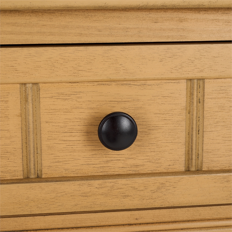 Safavieh Samantha Wood and Metal Console in Camel