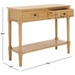 Safavieh Samantha Wood and Metal Console in Camel