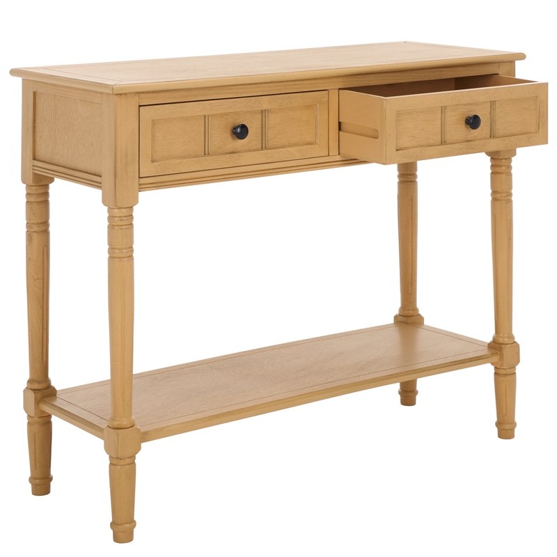 Safavieh Samantha Wood and Metal Console in Camel