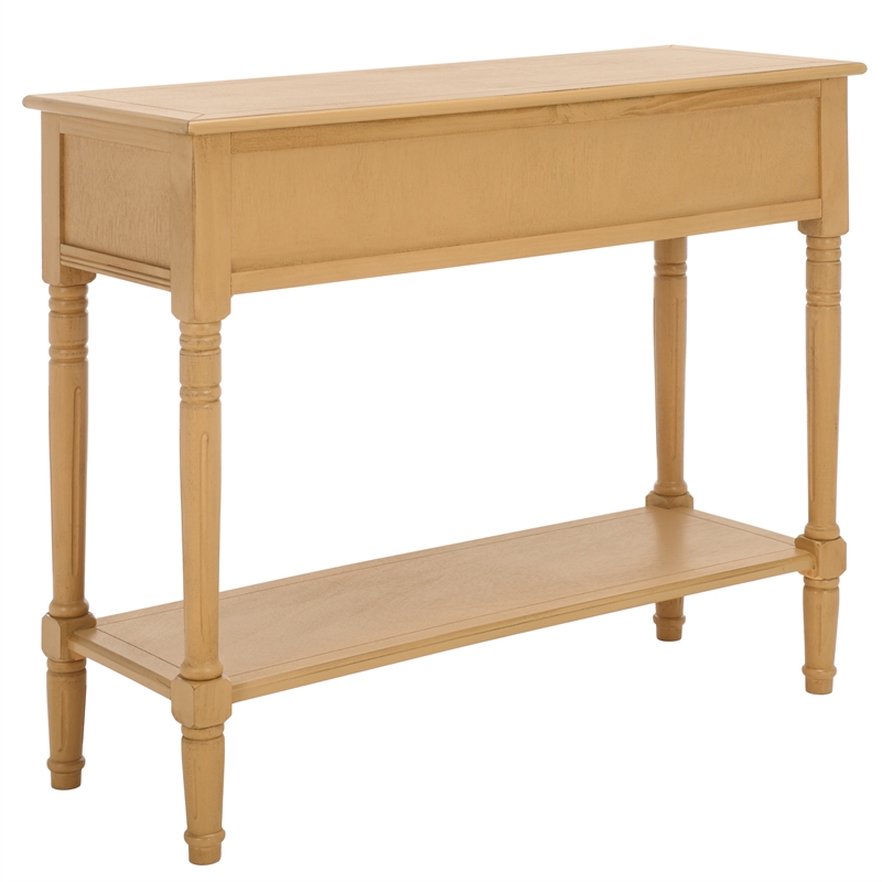 Safavieh Samantha Wood and Metal Console in Camel