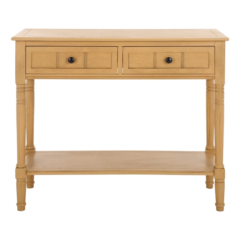 Safavieh Samantha Wood and Metal Console in Camel