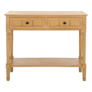 Safavieh Samantha Wood and Metal Console in Camel