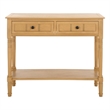 Safavieh Samantha Wood and Metal Console in Camel