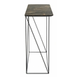 Safavieh Rylee Wood and Metal Rectangle Console Table in Light Brown / Black