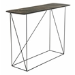 Safavieh Rylee Wood and Metal Rectangle Console Table in Light Brown / Black