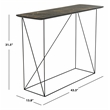 Safavieh Rylee Wood and Metal Rectangle Console Table in Light Brown / Black