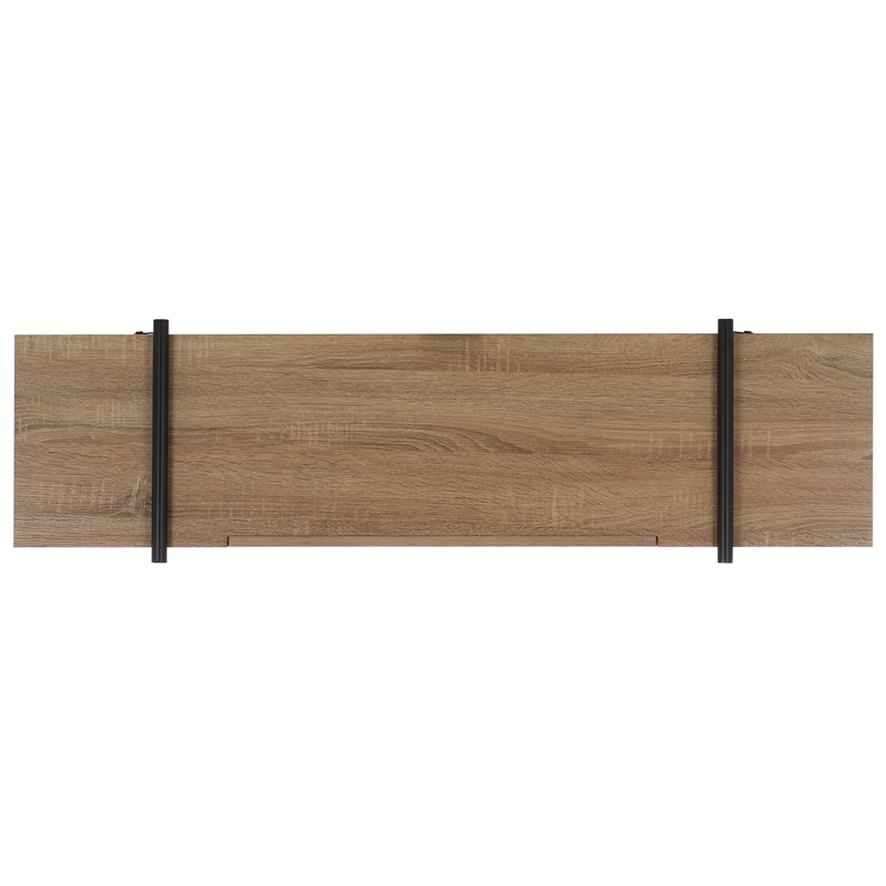 Safavieh Margaux Wood and Metal Console Table in Light Gray / Oak / Black