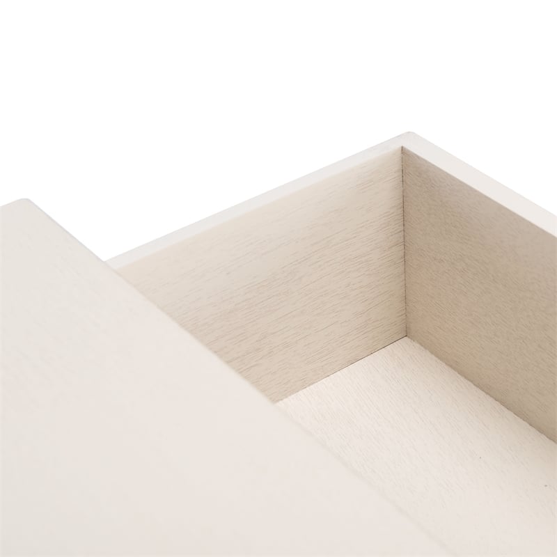 Safavieh Ajana Wood and Metal 2 Drawer Console Table in White