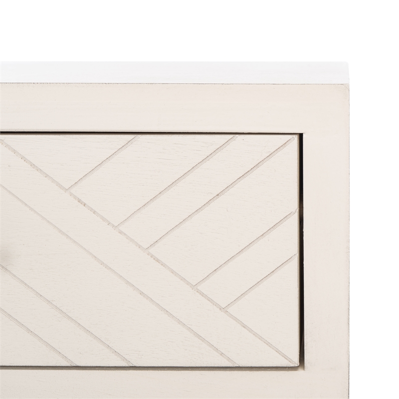 Safavieh Ajana Wood and Metal 2 Drawer Console Table in White