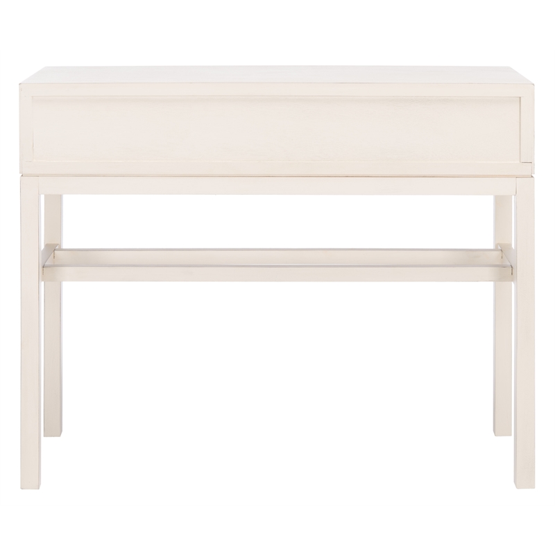 Safavieh Ajana Wood and Metal 2 Drawer Console Table in White