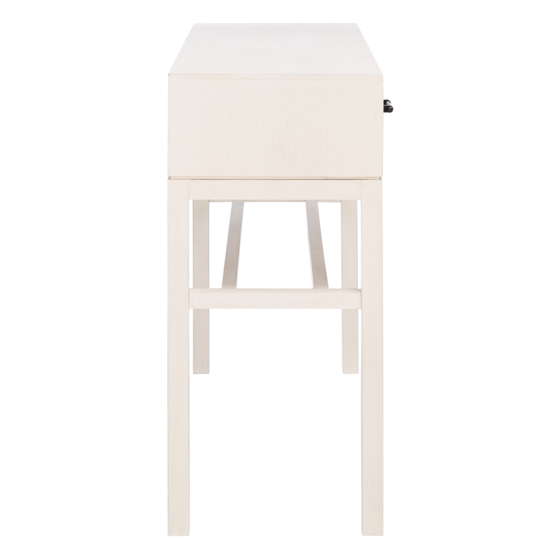 Safavieh Ajana Wood and Metal 2 Drawer Console Table in White